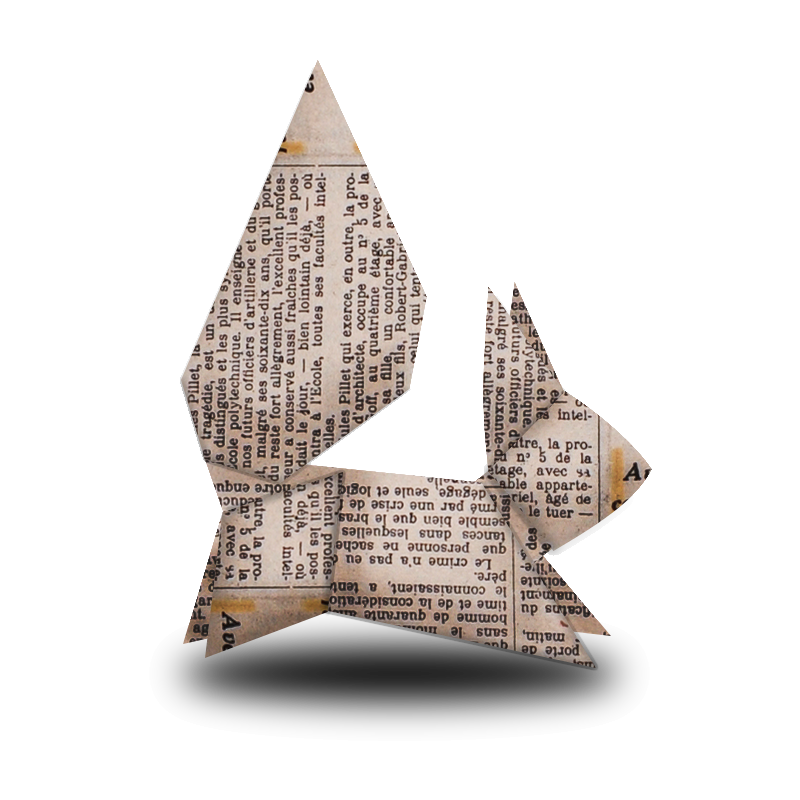 image d'un ecureuil en origami